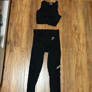 Black Women's Leggings and Top Set